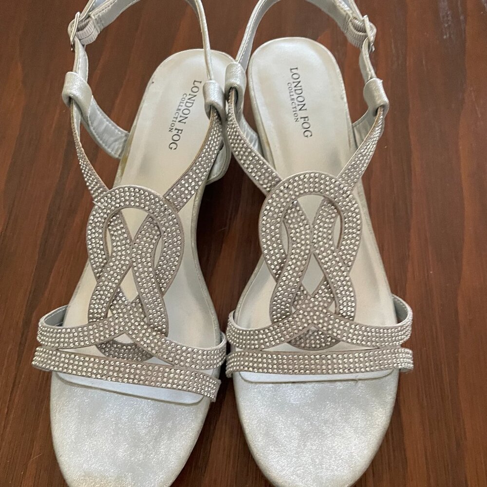 Silver dressy sandal
